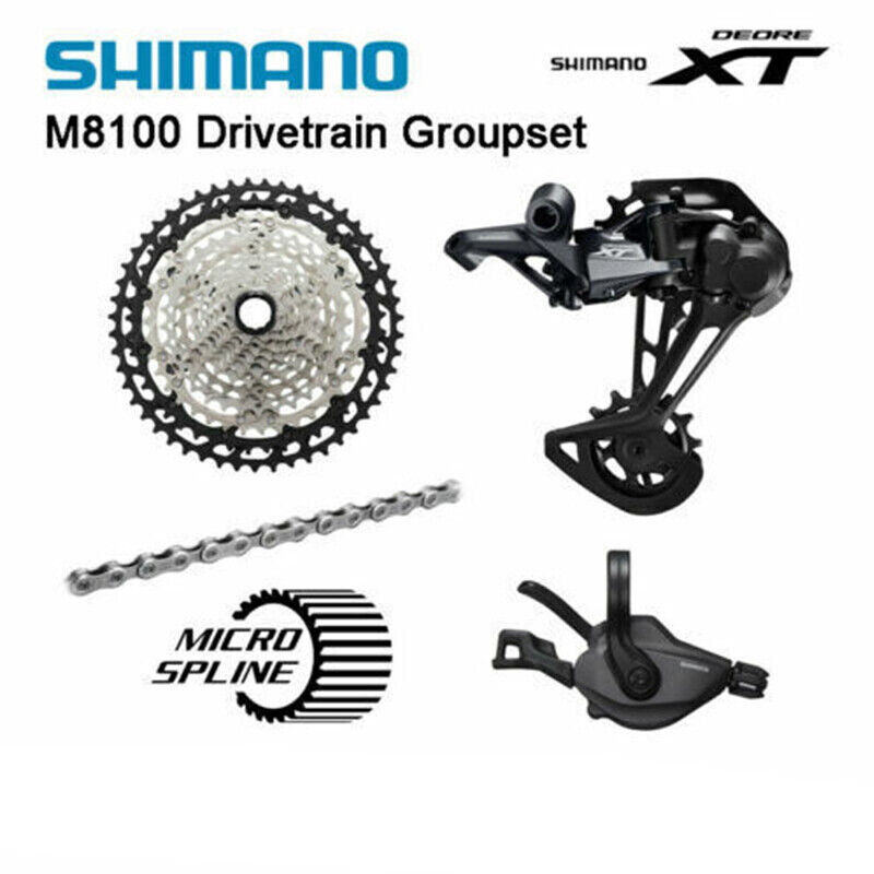 New Shimano Deore XT M8100 12 Speed Drivetrain Groupset 51T Cassette