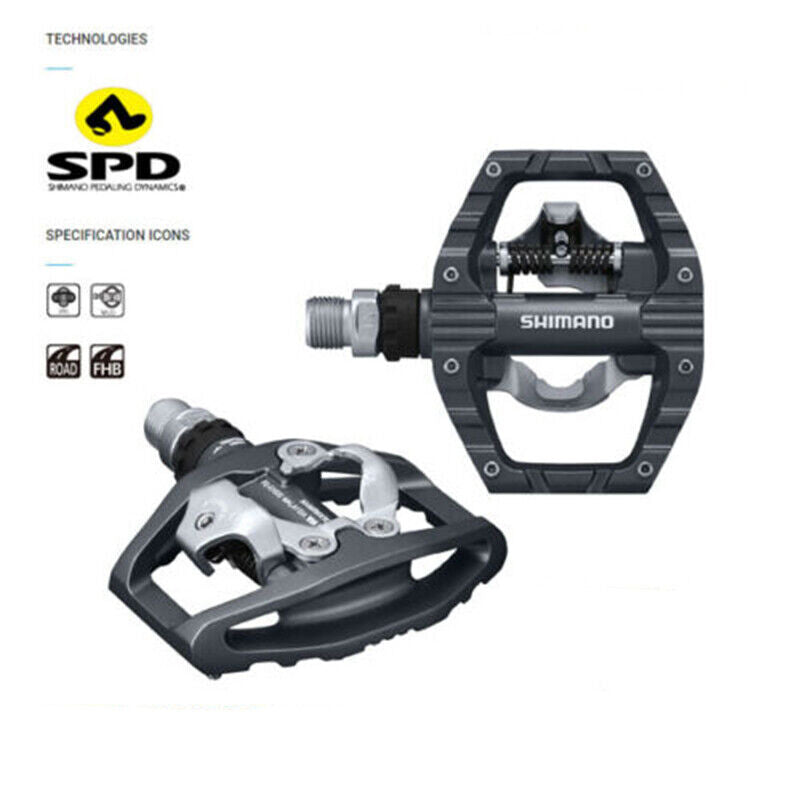 Shimano PD-EH500 SPD Clipless Pedals Platform Road Touring Bike New wi