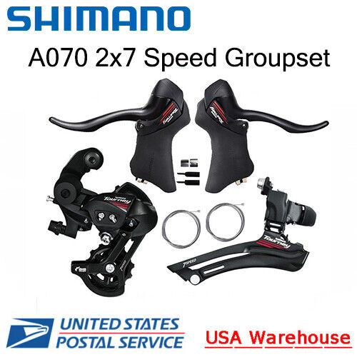 Shimano Tourney A070 2x7 Speed 3PCS Groupset Front Rear Derailleur Shi